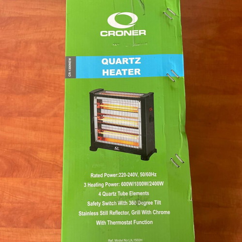 Croner CR1300 Quartz Heater with Thermostat 2400W new