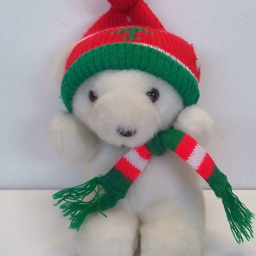 Vintage plush Christmas bear Kinder used