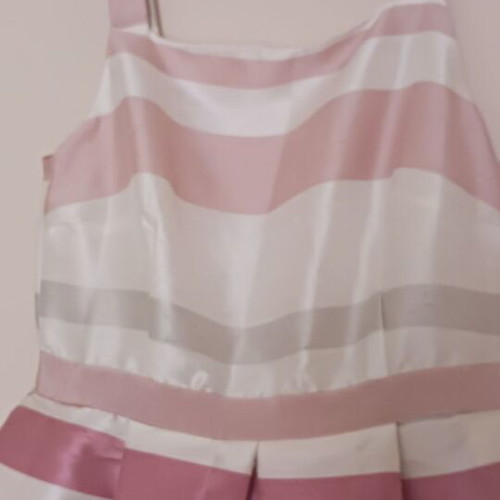 Cocktail dress Asos like new, white with pink and gray stripes, size S