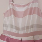 Cocktail dress Asos like new, white with pink and gray stripes, size S