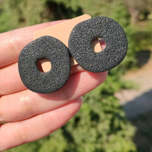Handmade earrings new from polymer clay and steel