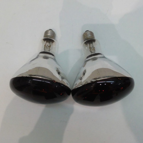 Infrared lamps 250W E27 new, pack of 2