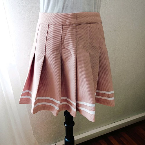 Mini tennis style skirt H&M Divided like new, pink/white, size Medium