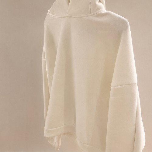 Zara white unisex hoodie sweatshirt, size L