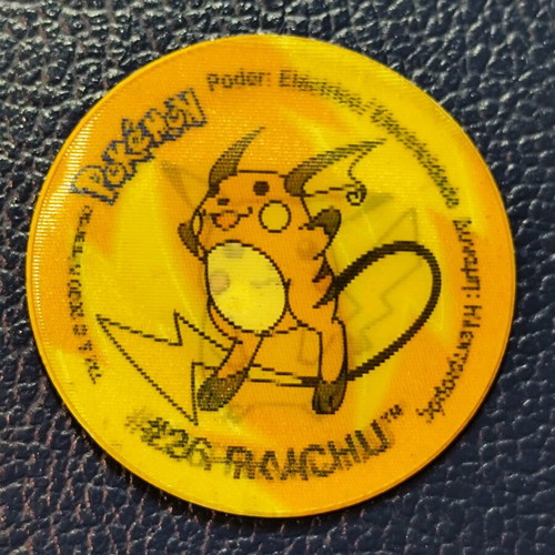 Pokémon Tazo 2 Holo Pikachu Raichu collectible used
