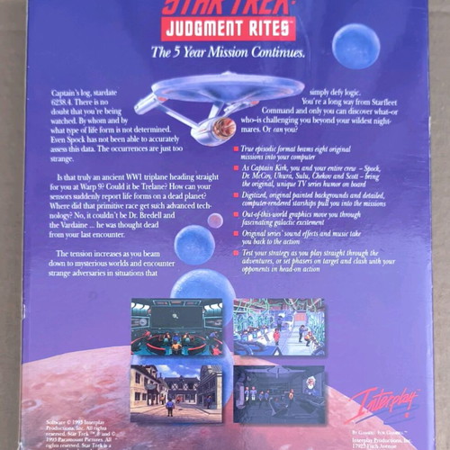 Star Trek Judgment Rites PC like new, complete box