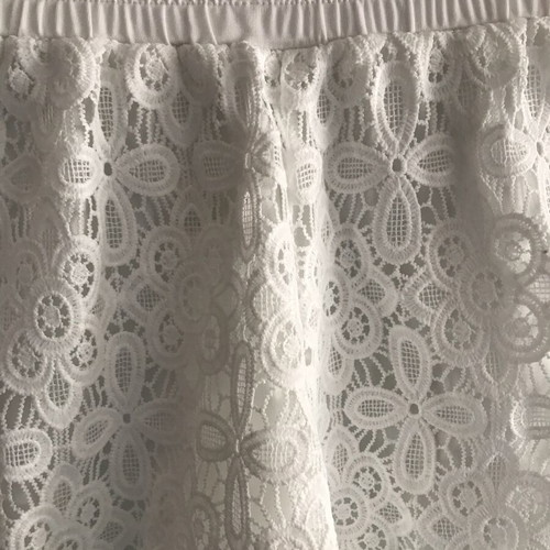 White shorts with lace and inner lining, new, size L/XL