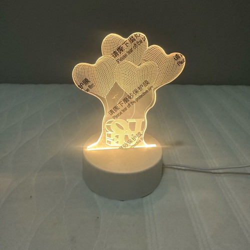 3D Heart Night Light "LOVE" like new with USB