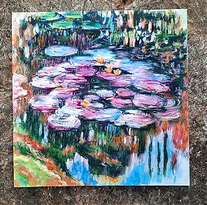 30 × 35 cm K. Monet inspiration Lilies, acril, canvas