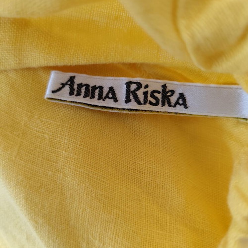 Linen yellow skirt Anna Riska like new, size XL