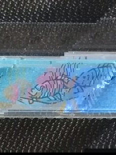 Vintage ruler with hourglass sand inside new