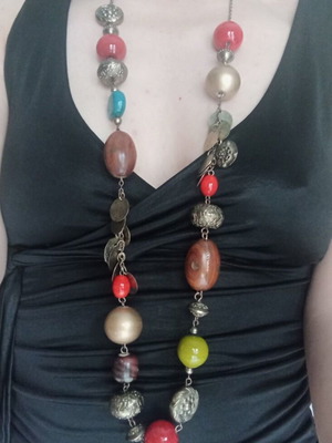 Κολιέ έθνικ boho με πέτρες νέο