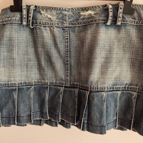 BSB pop princess denim skirt, grey and blue, size M