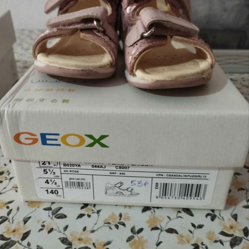 Geox children's sandals like new, rotten apple color, size 21