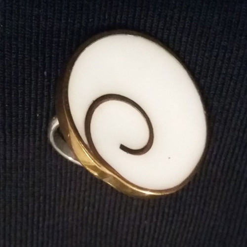 Agnes ring silver 925 with copper, new handmade, gift pouch