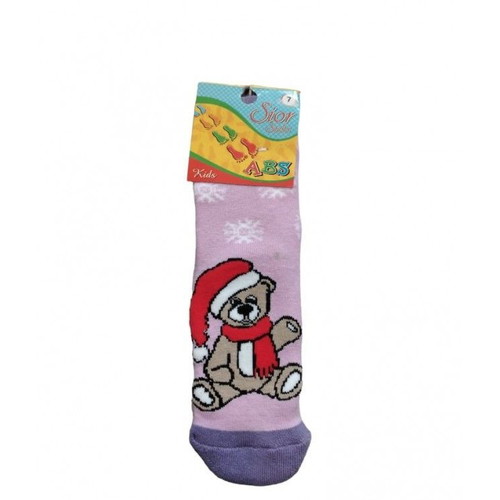 Girls' Christmas slipper sock new, purple, size 27-30
