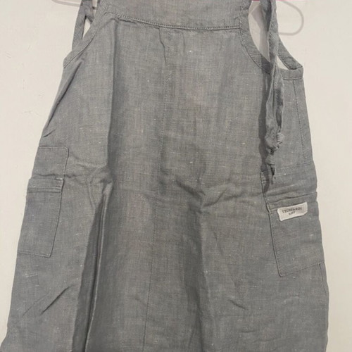 Trussardi baby linen dress with adjustable straps, pockets, like new 18-24 months