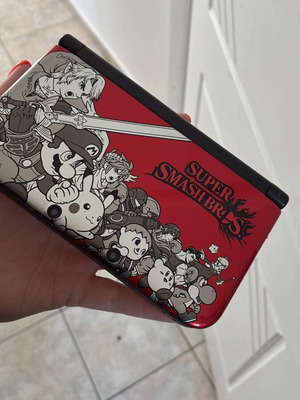 Nintendo 3DS XL Super Smash Bros. Limited Edition used console with 5 games