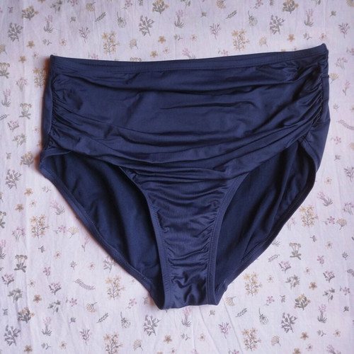 High Waist Swimsuit Bottom Navy Blue Like New, Size L
