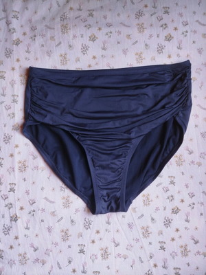 High Waist Swimsuit Bottom Navy Blue Like New, Size L