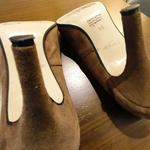 Petridis heels used, brown, size 39, genuine leather