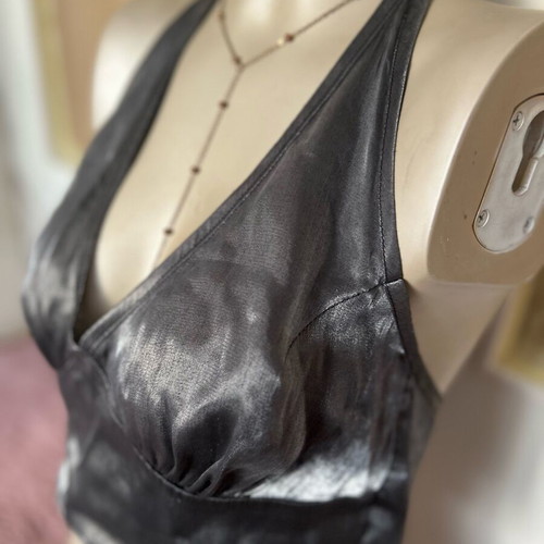 Silver Top like new, halter neck, Primark, size L