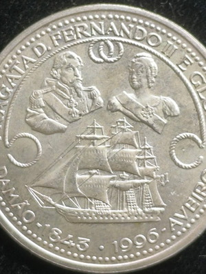 Portugal 1000 Escudos 1996 silver like new