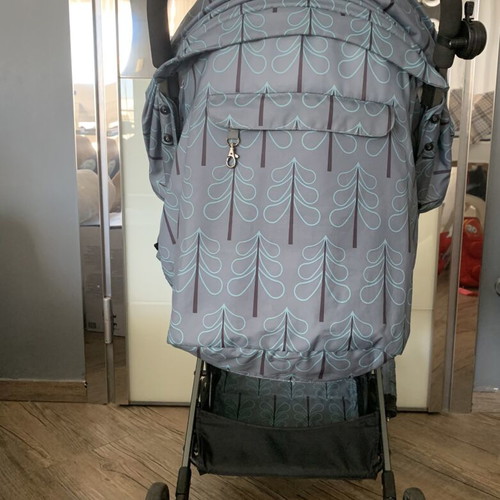 Cosatto Woosh stroller aluminum used with rain cover and footmuff