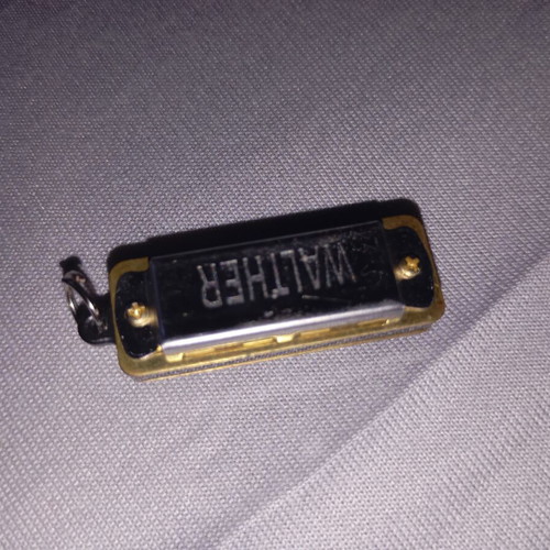 Walther Miniature Harmonica Keychain Like New