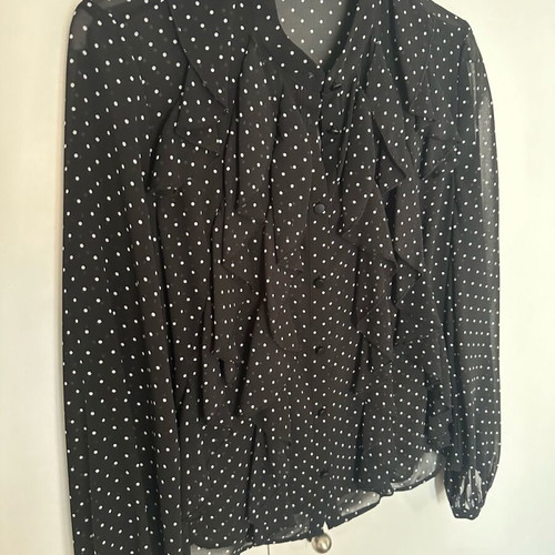 Zara polka dot shirt with ruffles like new