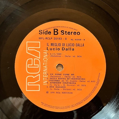 Lucio Dalla LP 1976 Il Meglio Di Lucio Dalla used