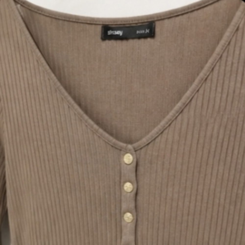 Sinsay midi ribbed dress mocha/brown, size M