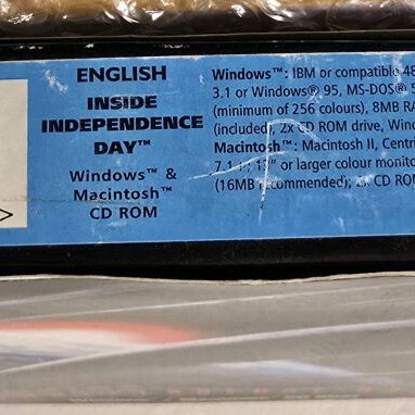 Independence Day PC Big Box like new with Inside Independence Day Big Box