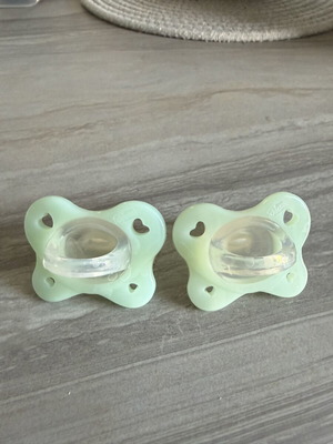 Chicco silicone pacifier set used, 0-6 months, 2 pieces