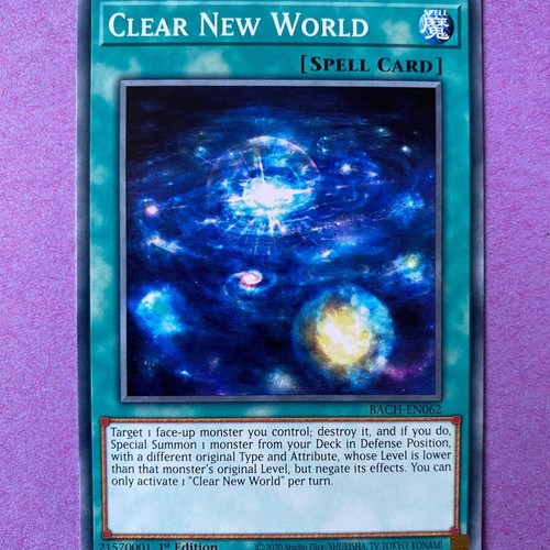 Clear New World Yu-Gi-Oh! Card 1st Edition near mint