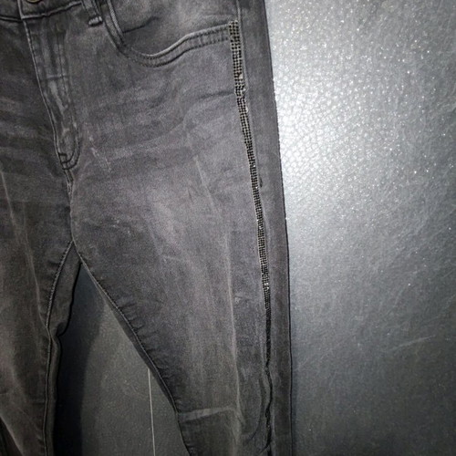 Up2Fashion black jeans with rhinestones like new, size small