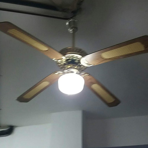 Ceiling fan used with light fixture