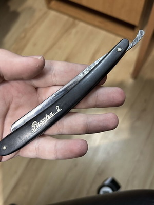 Paul Springer Pascha 2 straight razor used, antique German Solingen