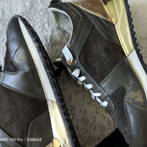 Louis Vuitton sneakers used size 38.5 with visible wear