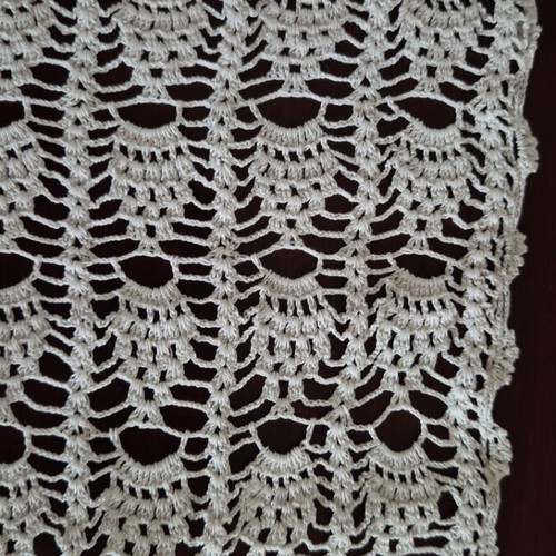 Crocheted white doily set new with lacework