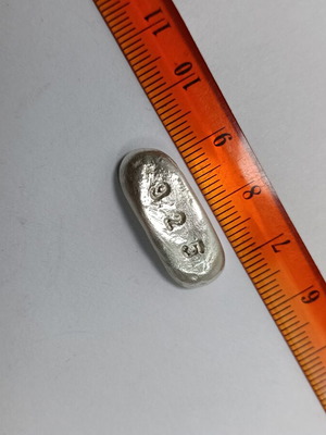Μπάρα ασήμι 925 Sterling, μασιφ 9,7 γραμμάρια, συλλεκτική, σαν καινούργιο
