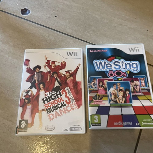 Nintendo Wii games We Sing and High School 3 like new, complete