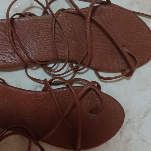Shein women's sandals, ancient Greece style, brown, size 39