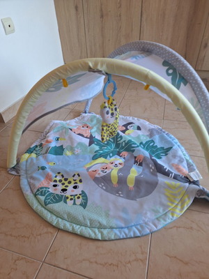 Kikkaboo baby gym activity mat with one hanging toy, jungle theme