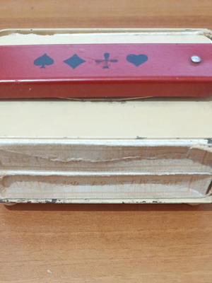 Collectible case with 2 used Greek Monopoly card decks