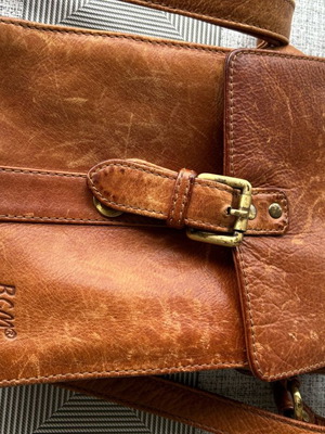 RCM leather shoulder bag used, brown