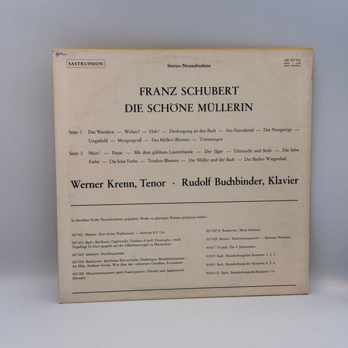 Die Schöne Müllerin vinyl record used