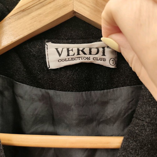 Wool women's coat used, black, size L