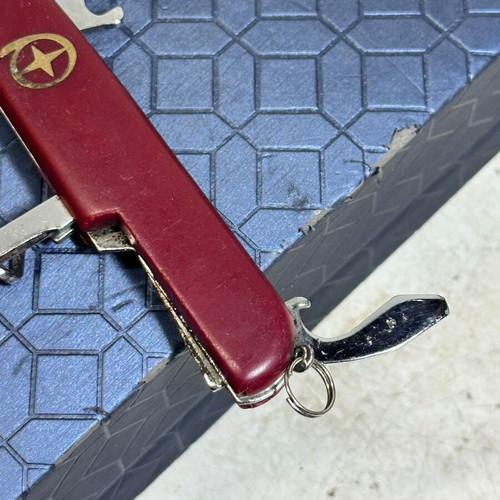 Vintage pocket multitool 6 in 1 with corkscrew and openers used