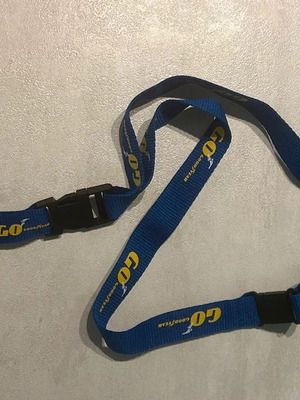 Goodyear keychain new, blue and yellow